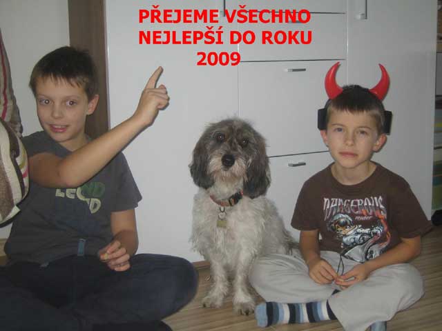 Takhle přála s klukama k novému roku.
